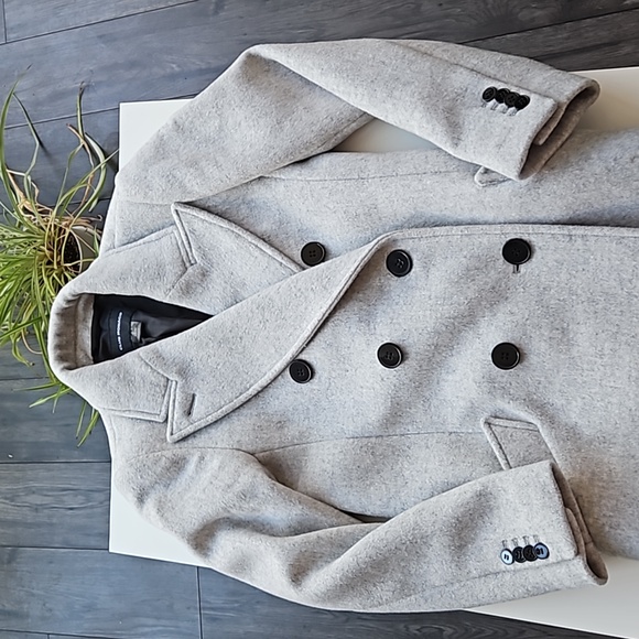 SOLD - Club Monaco Wool Blend Double Breasted Long Coat - Size XS - Picture 4 of 6